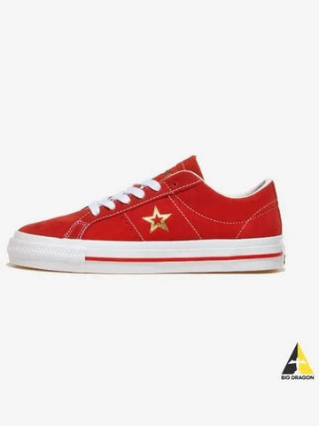 One Star Pro Suede Varsity Red REDwhiteGOLD - CONVERSE - BALAAN 1