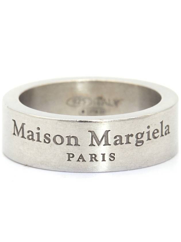 Logo Medium Ring Matte Silver - MAISON MARGIELA - BALAAN 5