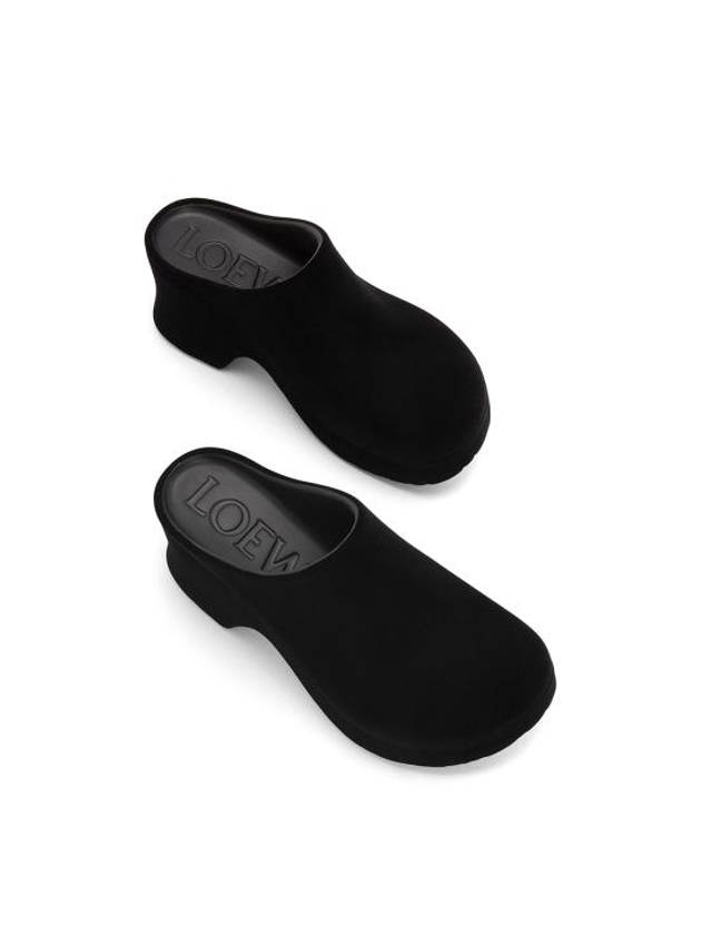 Terra Foam Clog Flocked Rubber Slip-Ons Black - LOEWE - BALAAN 3