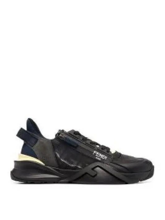 Flow Low Top Sneakers Black - FENDI - BALAAN 2