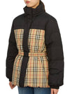 Check Reversible Down Padding Beige Black - BURBERRY - BALAAN 5