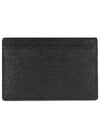 Logo Grain Card Wallet Black - CELINE - BALAAN 3