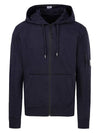 Light Fleece Lens Wappen Zip Up Hoodie Navy - CP COMPANY - BALAAN 1