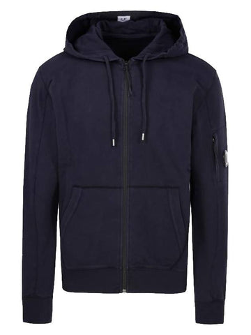 Light Fleece Lens Wappen Zip Up Hoodie Navy - CP COMPANY - BALAAN 1