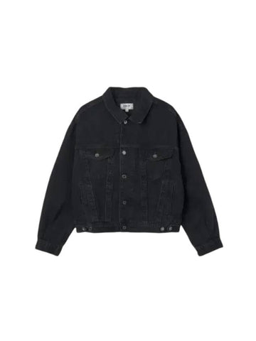 Charli Oversized Fit Denim Jacket Black - AGOLDE - BALAAN 1