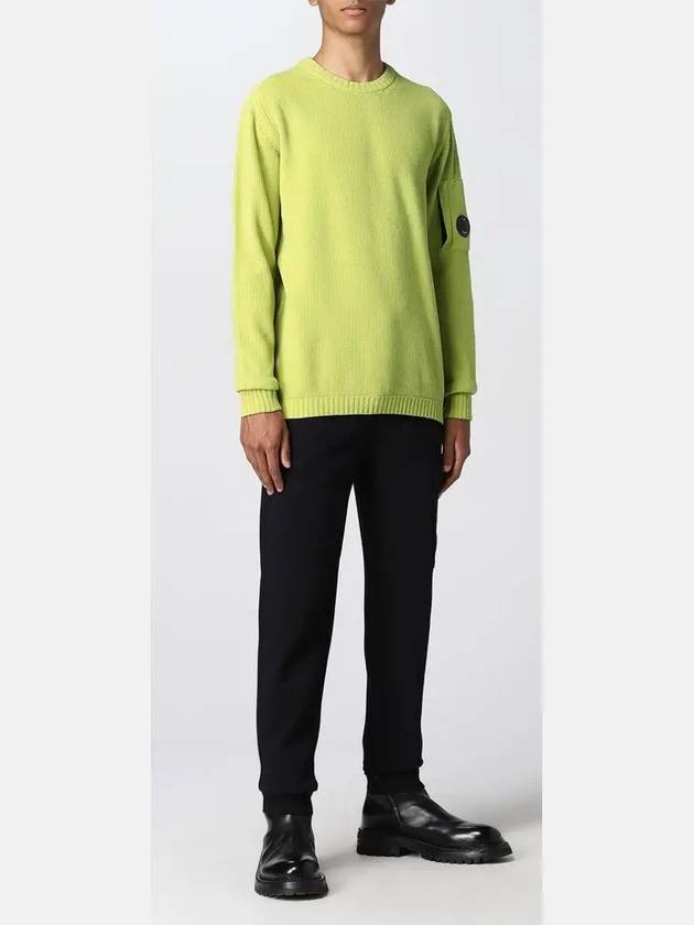 Lens Wappen Crew Neck Knit Top Yellow - CP COMPANY - BALAAN 4