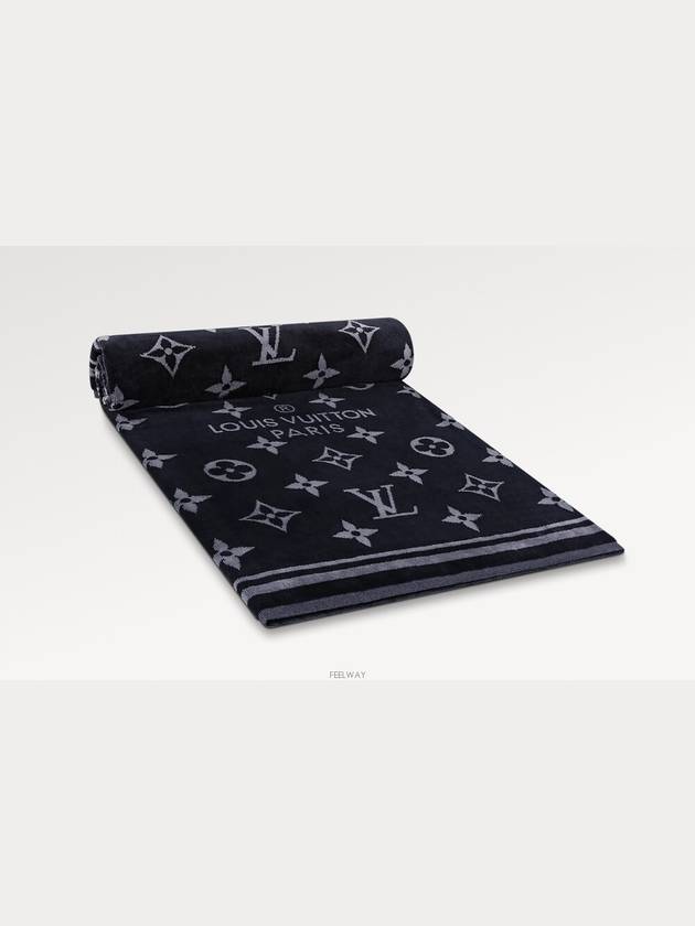 Monogram Eclipse Beach Towel Black - LOUIS VUITTON - BALAAN 4