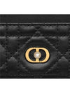 Dior Jolie Freesia Cannage Lambskin Card Wallet Black - DIOR - BALAAN 4