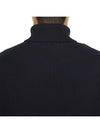 Men's Logo Patch Turtleneck Navy - STONE ISLAND - BALAAN 8