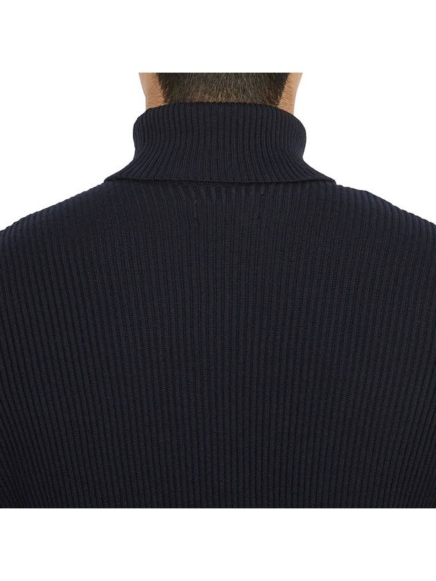 Men's Logo Patch Turtleneck Navy - STONE ISLAND - BALAAN 8