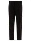 337F6 Logo Patch Stretch Straight Pants Black - STONE ISLAND - BALAAN 2