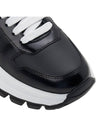 Spazzolato Logo Low Top Sneakers Black White - PRADA - BALAAN 10