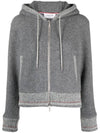 Fleece zip-up cardigan FJT349AJ0100 - THOM BROWNE - BALAAN 1