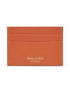 Logo Stamp Grained Leather Card Holder Coral - SPORTY & RICH - BALAAN 2