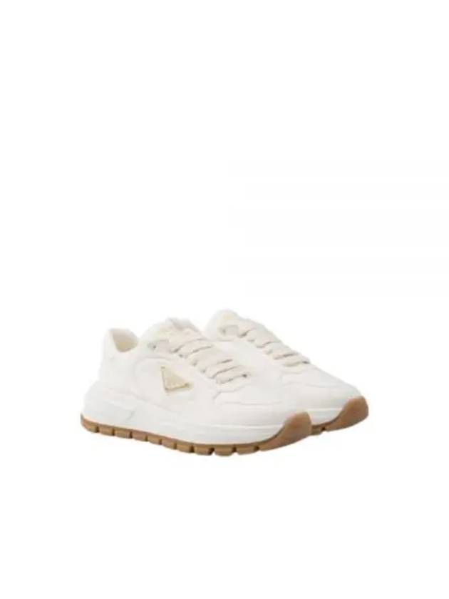 Triangle Logo Low Top Sneakers Ivory - PRADA - BALAAN 2