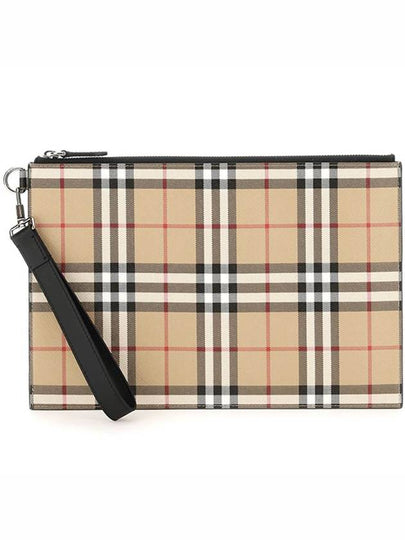 Edin Check Clutch Bag Beige - BURBERRY - BALAAN 2