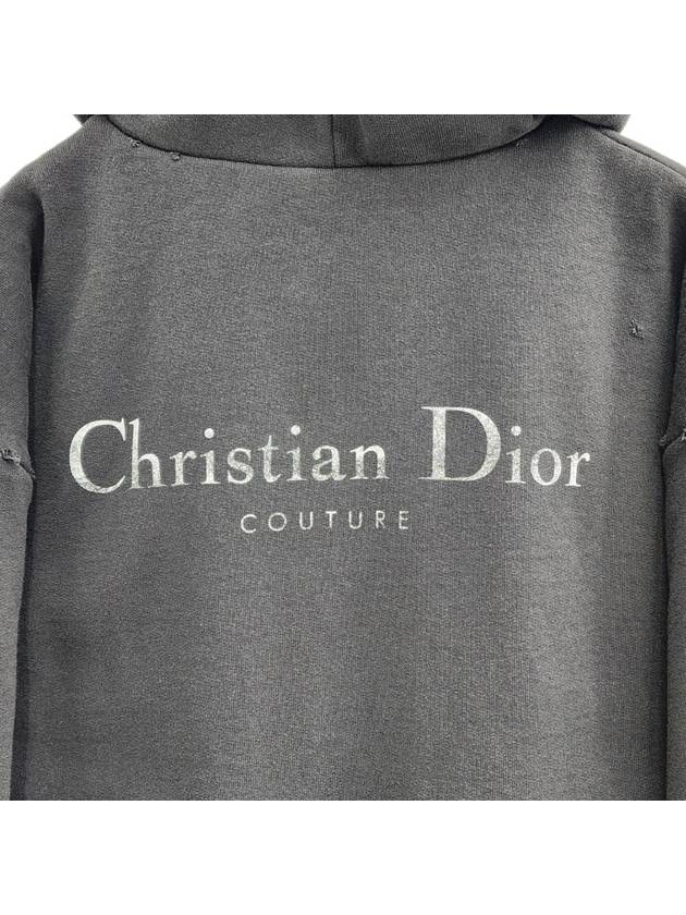 Logo Overfit Hooded Sweatshirt 343J691A 880 - DIOR - BALAAN 4