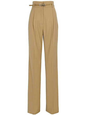 Brown Marusca High Waist Trousers Pants 023 00157 - MAX MARA - BALAAN 1