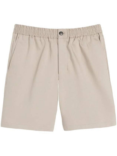 Cotton Chino Shorts Beige - AMI - BALAAN 1