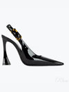 Dune Patent Leather Slingback Heels Black - SAINT LAURENT - BALAAN 2