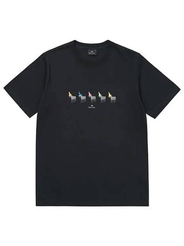 Men's Short Sleeve T-Shirt Zebra M2R 011R KP3721 79 - PAUL SMITH - BALAAN 1