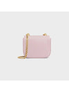 Triomphe Chain Shiny Calfskin Small Cross Bag Pink - CELINE - BALAAN 4