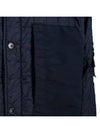 Men's Stella Wappen Patch Quilted Jacket Navy - STONE ISLAND - BALAAN 9