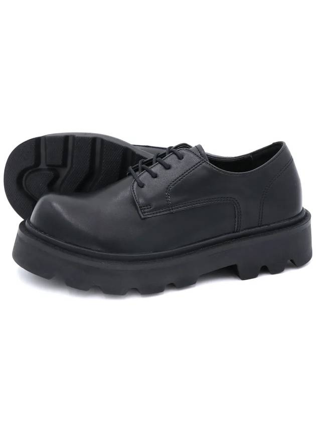 Men's Face Height 5cm Basic Derby Glossy Black - SUPENER - BALAAN 2