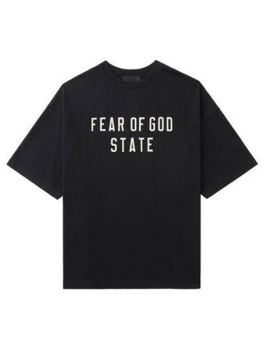 Heavy Crewneck Short Sleeve T-Shirt Black - FEAR OF GOD - BALAAN 1