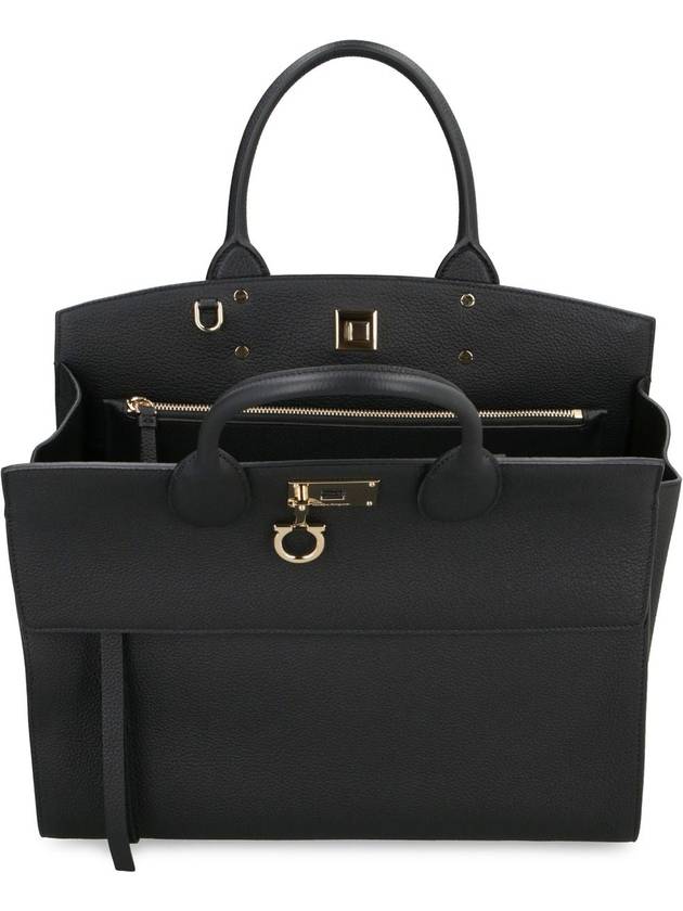 Studio Soft Tote Bag Black - SALVATORE FERRAGAMO - BALAAN 7