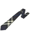 Classic Cut Check Silk Tie Navy - BURBERRY - BALAAN 4