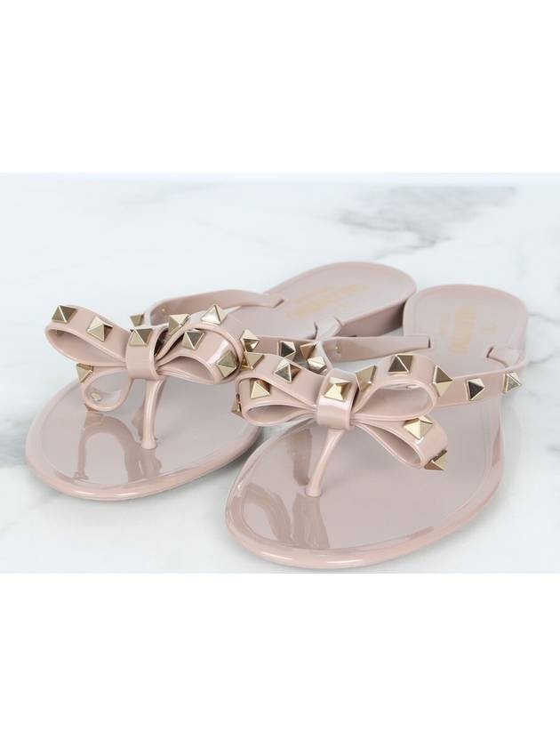 Rockstud ribbon flip flop slippers 37 240 - VALENTINO - BALAAN 7