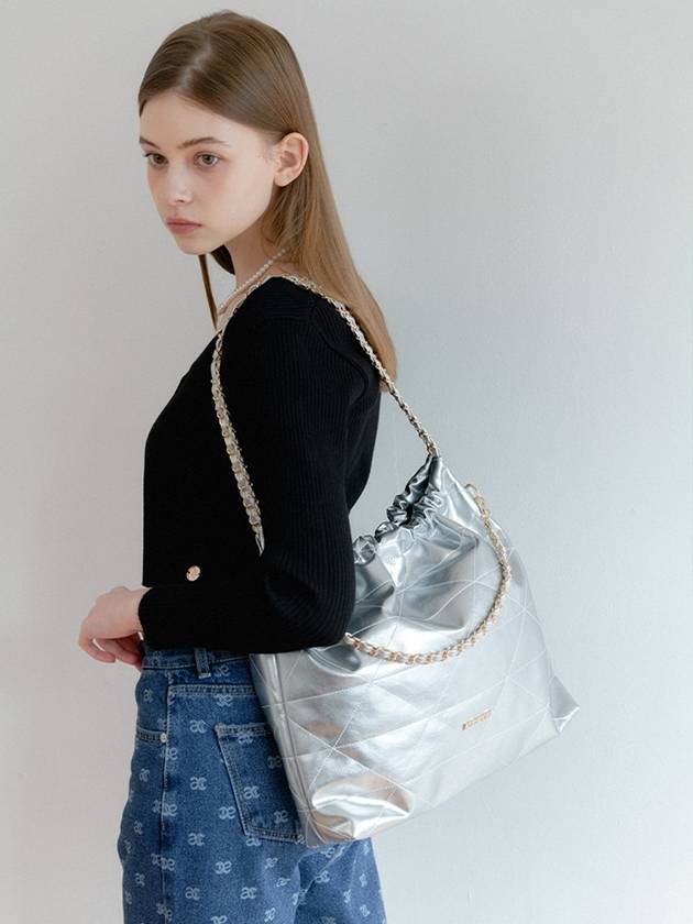 ANC DRAW CHAIN ​​SHOULDER BAG_SILVER - ANOETIC - BALAAN 2