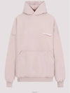 Embroidered Logo Cotton Hoodie Light Pink - BALENCIAGA - BALAAN 3