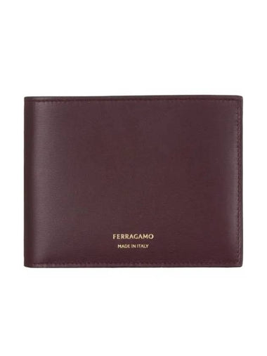 Classic Half Wallet Dark Barolo - SALVATORE FERRAGAMO - BALAAN 1