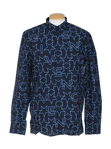 6246 821 403 Navy Star Printing Shirt - GIVENCHY - BALAAN 1