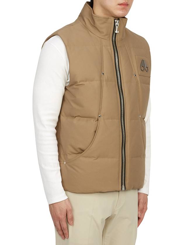 Logo Montreal Padded Vest Brown - MOOSE KNUCKLES - BALAAN 5