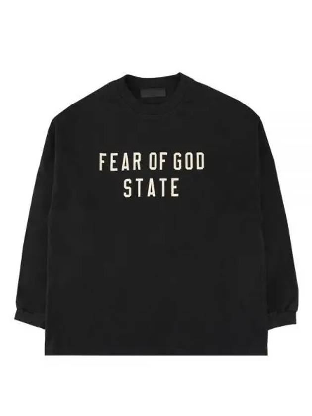 Essential Heavy Logo Print Long Sleeve T-Shirt Black - FEAR OF GOD - BALAAN 2