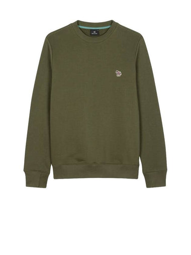 Zebra Logo Organic Cotton Sweatshirt Khaki - PAUL SMITH - BALAAN 1