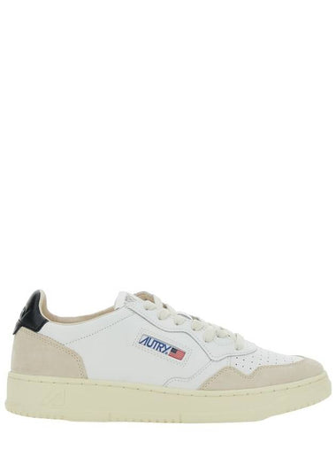 'Medalist' White Low Top Sneakers With Beige Suede Details In Leather Man - AUTRY - BALAAN 1