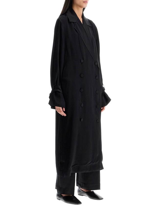 black satin viscose trench dress - TOTEME - BALAAN 2