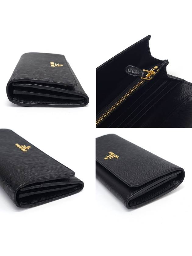 1MH132 Saffiano gold logo long wallet - PRADA - BALAAN 8