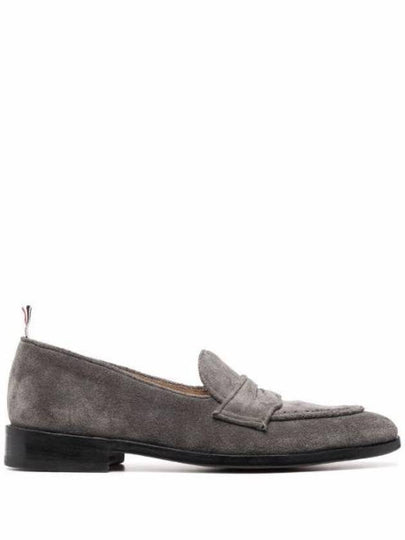 Men's Varsity Suede Loafers Grey - THOM BROWNE - BALAAN 2