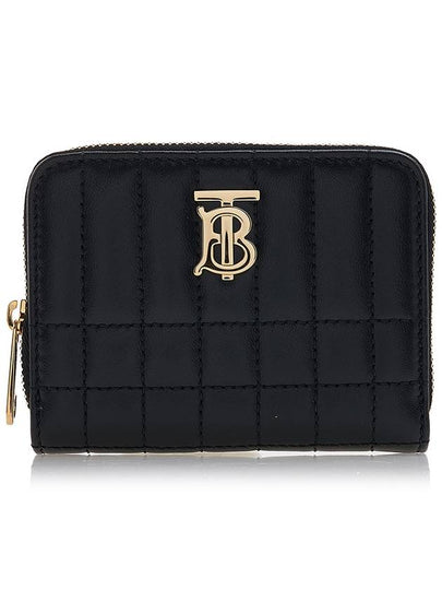 Lola Zipper Quilted Leather Half Wallet Black - BURBERRY - BALAAN 2