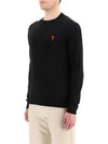 de Coeur Embroidery Crewneck Knit Top Black - AMI - BALAAN 6