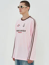 Logo Football Long Sleeve T-Shirt Pink - UNALLOYED - BALAAN 3
