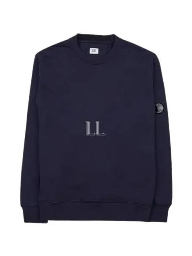 Diagonal Raised Fleece Sweatshirt Navy - CP COMPANY - BALAAN 2