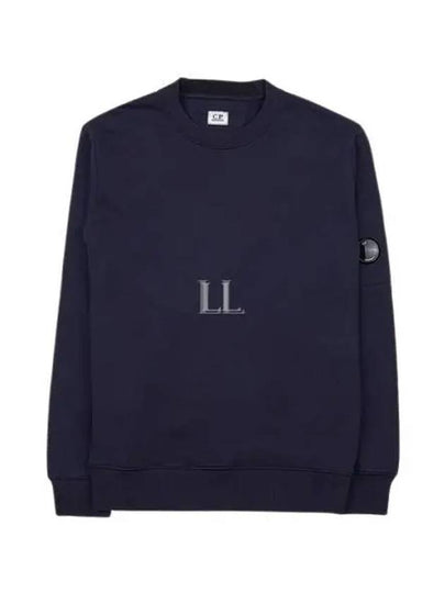 Diagonal Raised Fleece Sweatshirt Navy - CP COMPANY - BALAAN 2