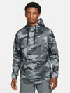 Men's Therma Fit Pullover Camo Training Hoodie Grey - NIKE - BALAAN 2