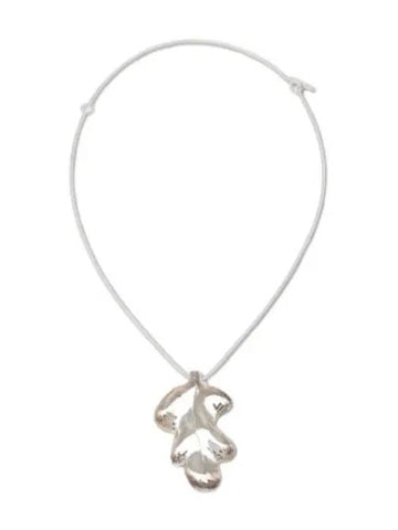 Leaf Pentant Necklace Silver Accessories - JIL SANDER - BALAAN 1